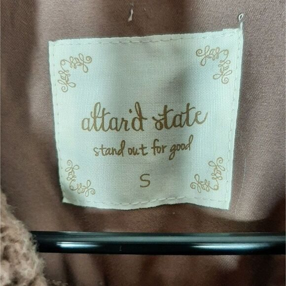 Altar'd State Sherpa Fleece Pullover in Brown sz S - Picture 6 of 7
